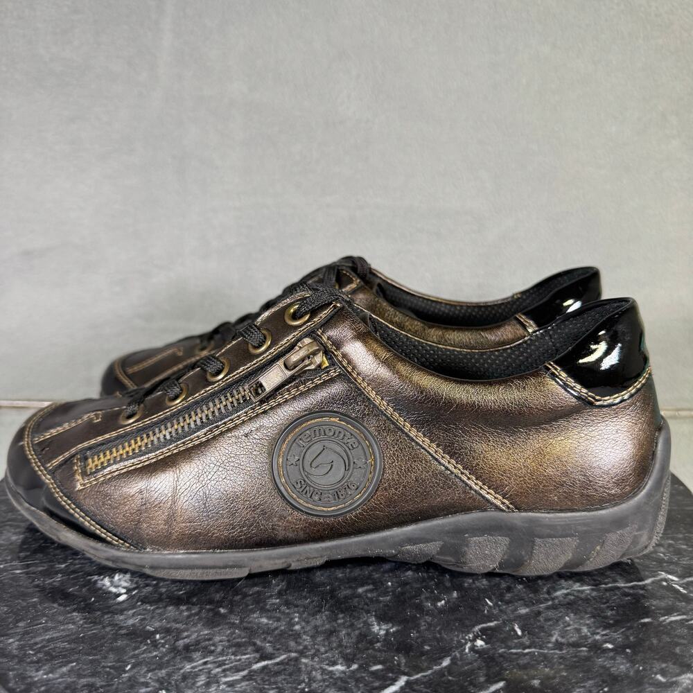 Remonte Liv Leather Sneakers W/ Zip & Lace-up Women’s Size 37 EU / 6 US